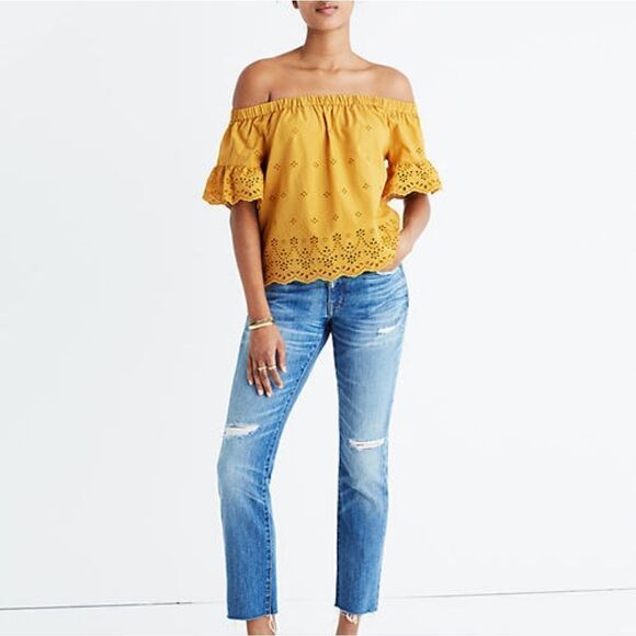 Madewell Tops - Madewell eyecut off the shoulder top